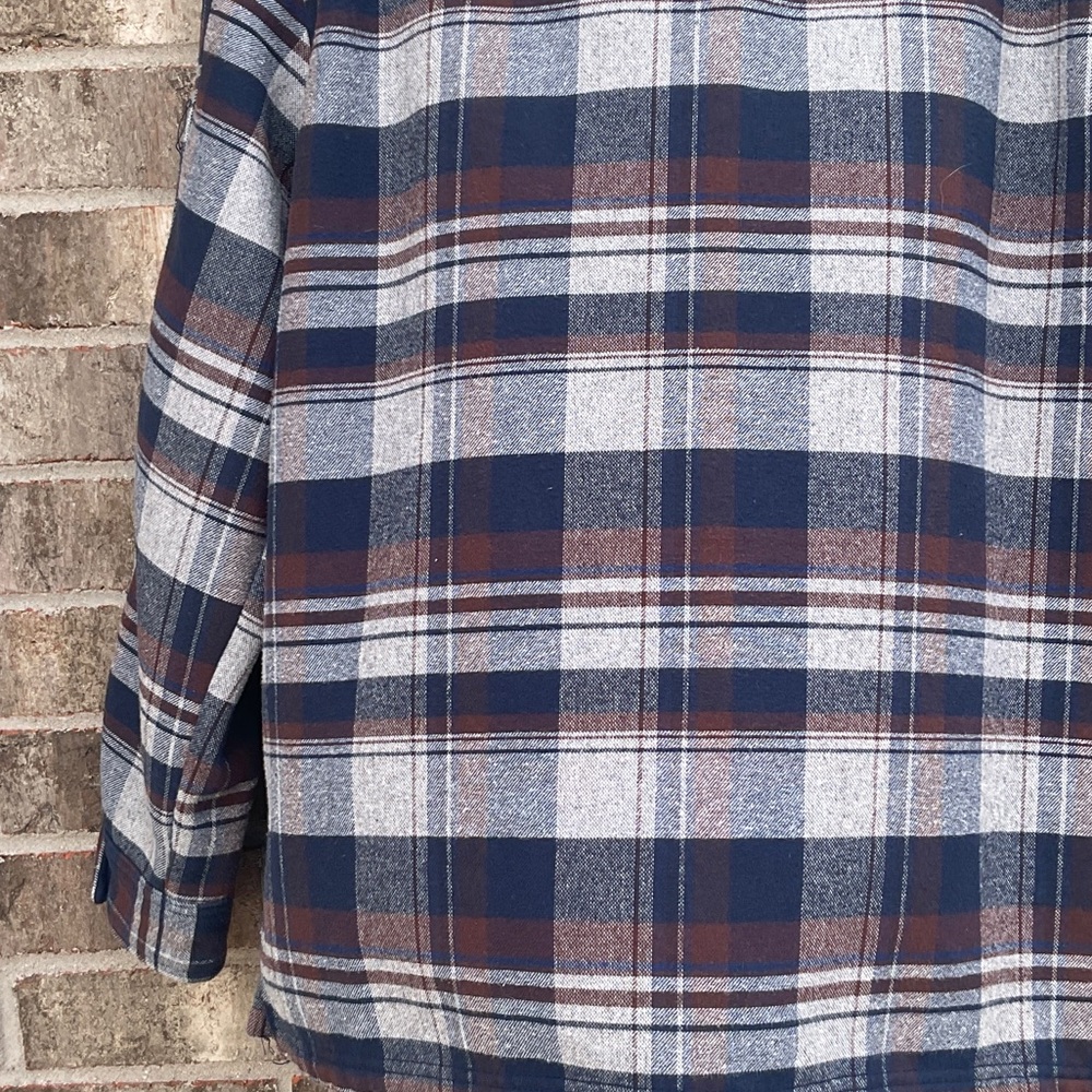 🔥 Take 50% OFF- WeatherProof Men's Plaid Shirt - Blue and Brown, Size-XL - Picture 11 of 13